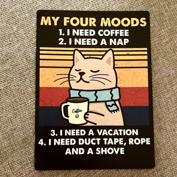 “I Need Coffee…” Grumpy Cat Magnet - Picture 2 of 4
